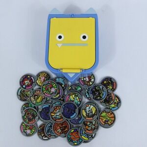 Yo-Kai Watch Medal Disc Lot of 40 with Carrying Case Holder Pad